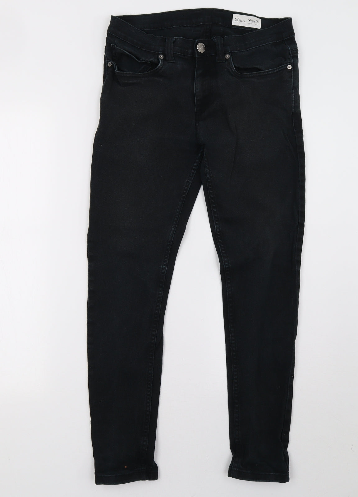 Primark Mens Black  Denim Skinny Jeans Size 32 L30 in