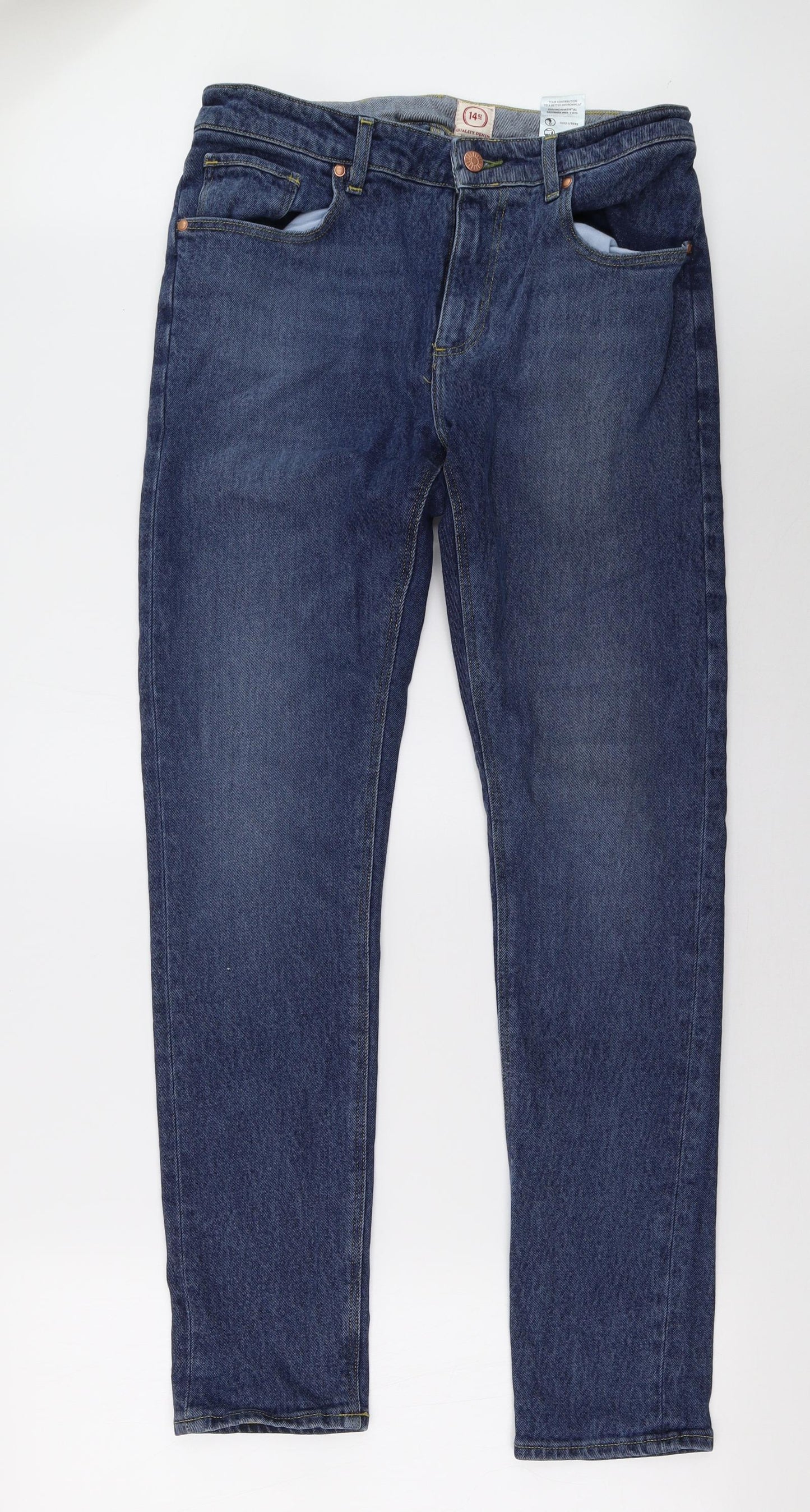 ASOS Mens Blue  Denim Straight Jeans Size 32 L32 in