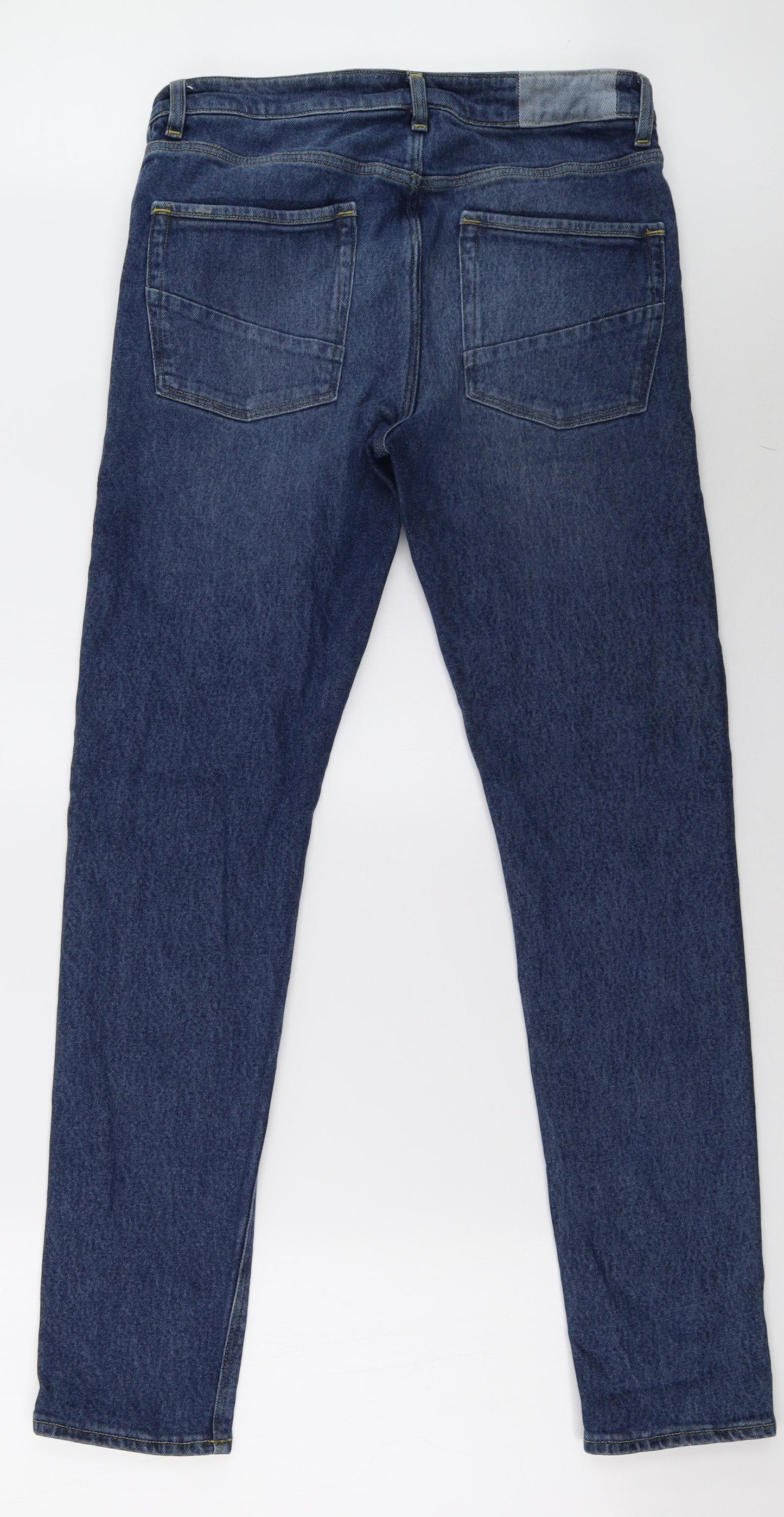 ASOS Mens Blue  Denim Straight Jeans Size 32 L32 in
