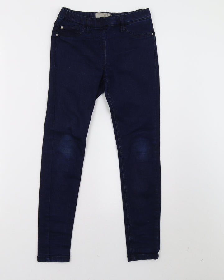 NEXT Girls Blue Jegging Trousers Size 9 Months