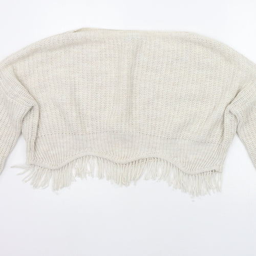 Quiz Womens White   Pullover Jumper Size M