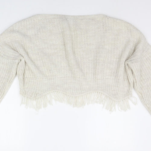 Quiz Womens White   Pullover Jumper Size M