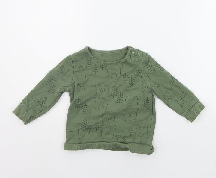 George Baby Green Pullover Jumper Size 6-9 Months