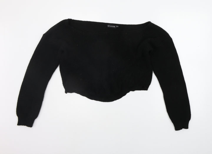 PRETTYLITTLETHING Womens Black Pullover Jumper Size M