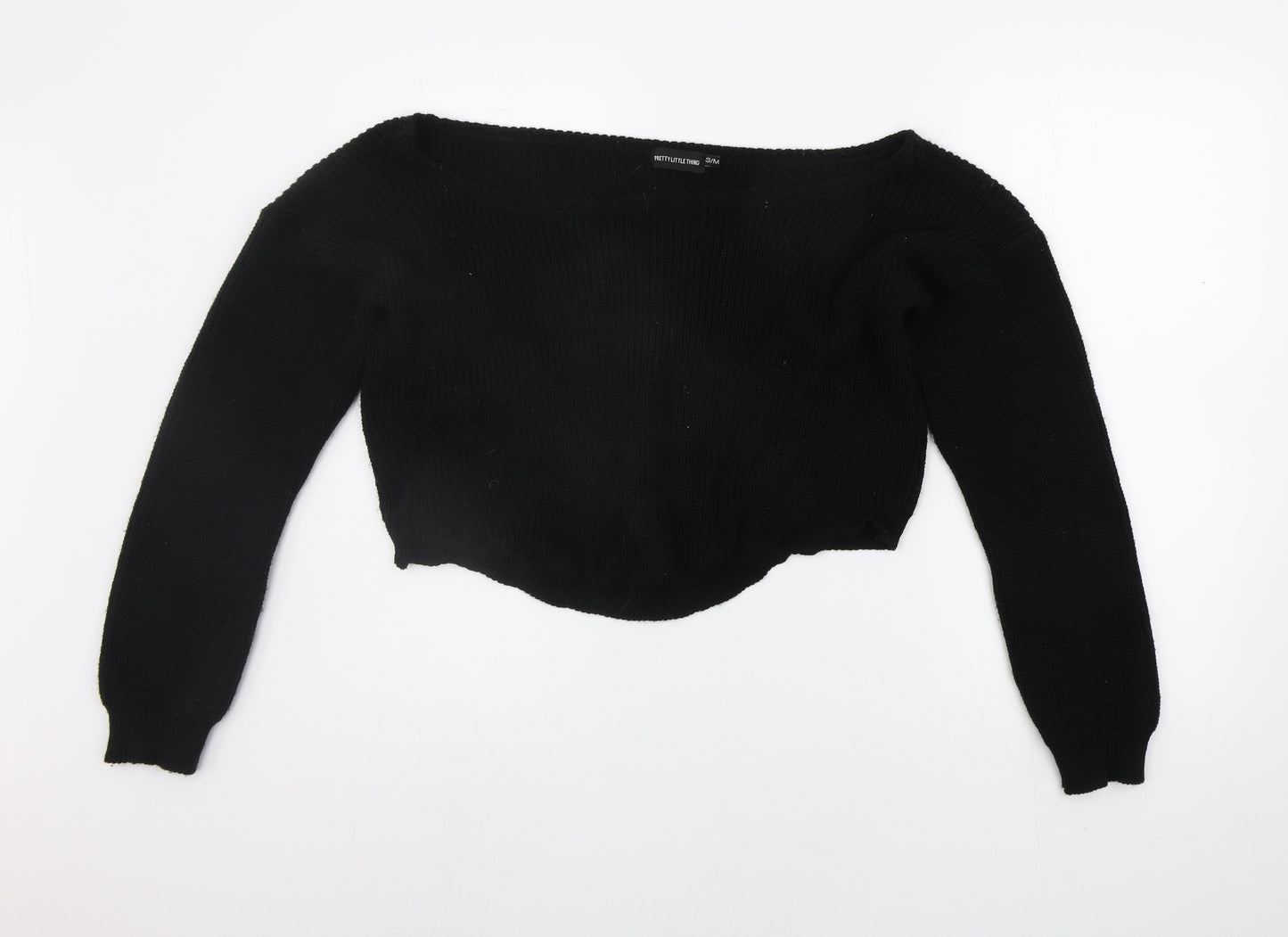 PRETTYLITTLETHING Womens Black   Pullover Jumper Size M