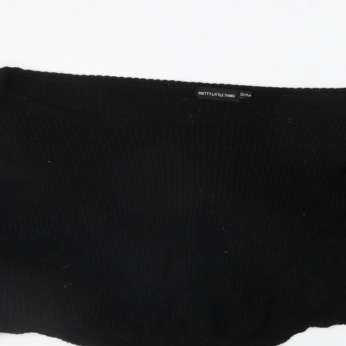 PRETTYLITTLETHING Womens Black   Pullover Jumper Size M