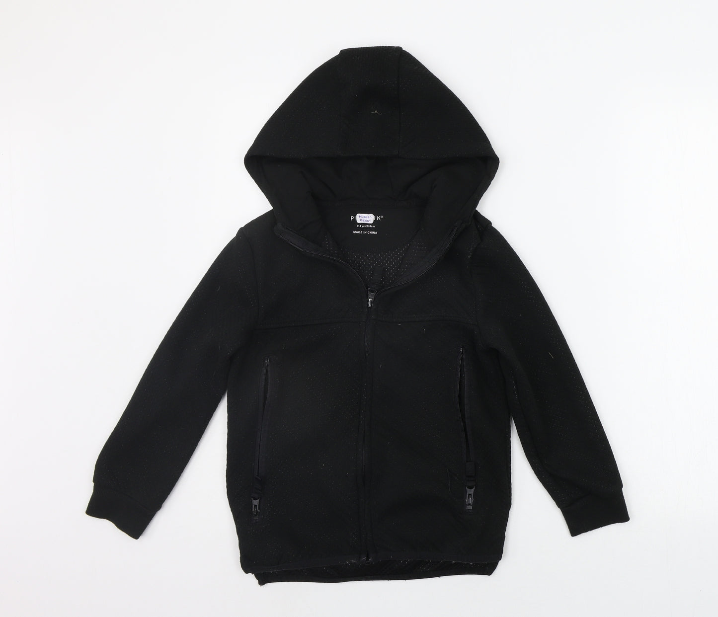 Primark Girls Black   Full Zip Hoodie Size 8-9 Years
