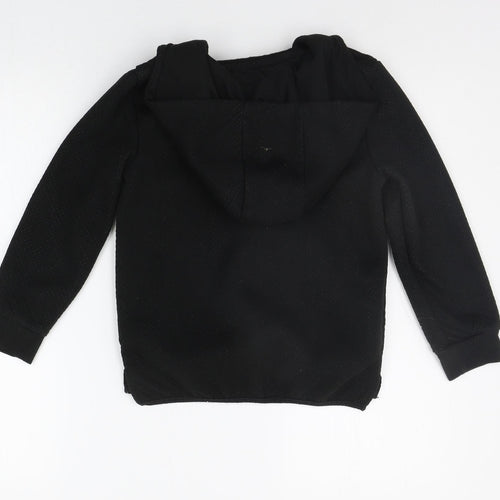 Primark Girls Black   Full Zip Hoodie Size 8-9 Years