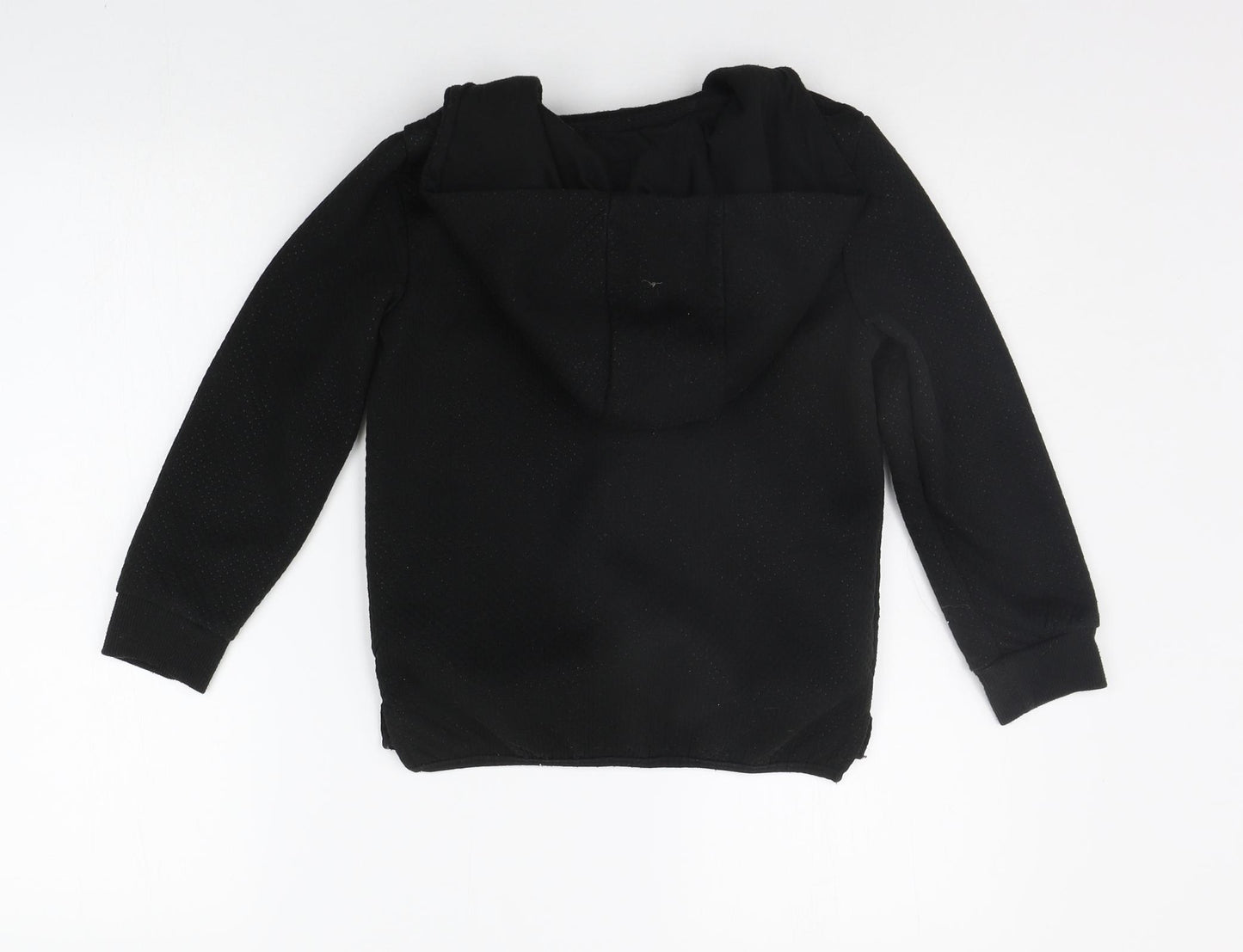 Primark Girls Black   Full Zip Hoodie Size 8-9 Years