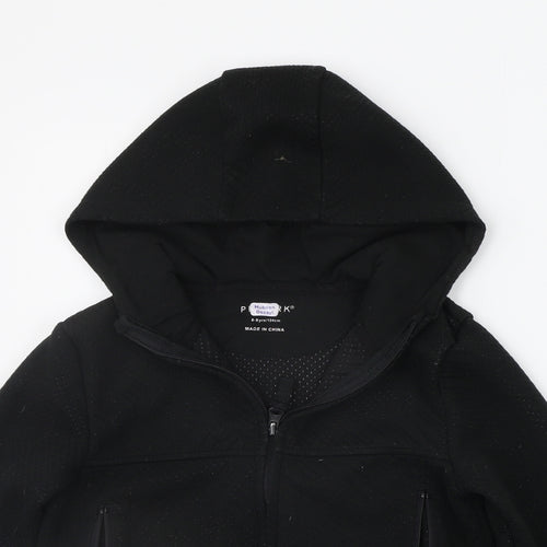 Primark Girls Black   Full Zip Hoodie Size 8-9 Years