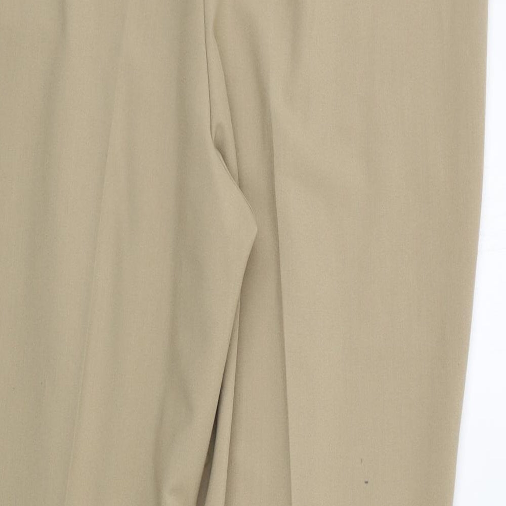 BM Womens Beige   Trousers  Size 16 L25 in