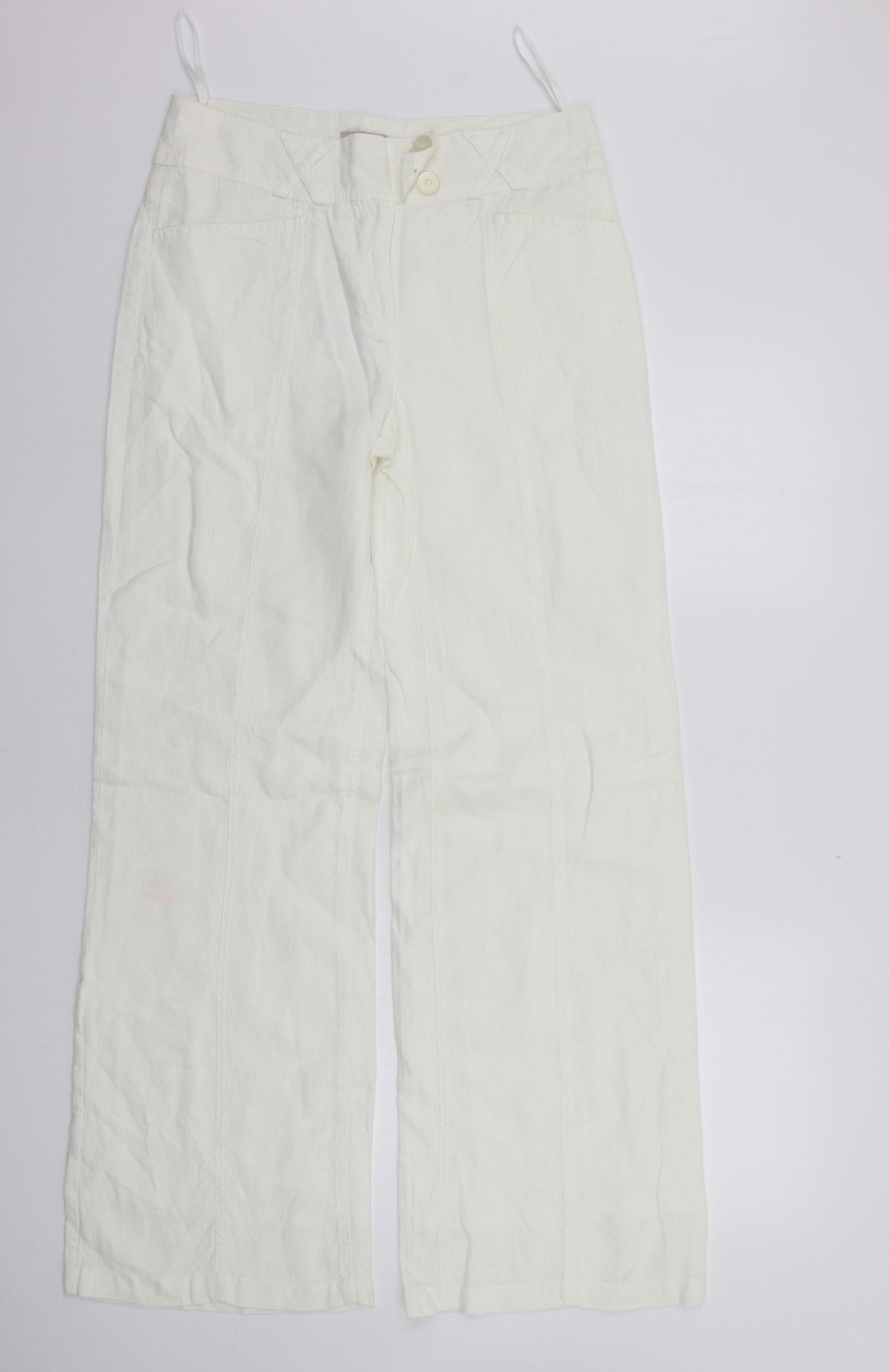 Per Una Womens White   Trousers  Size 10 L31 in