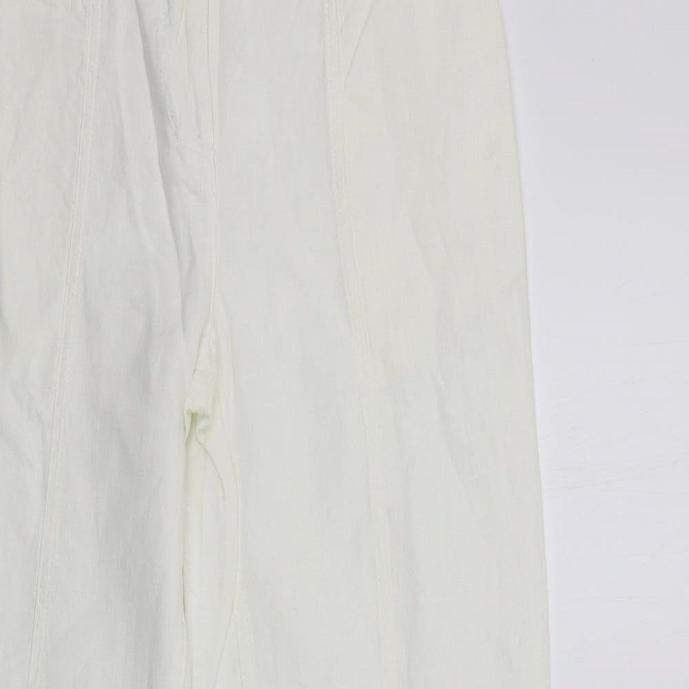 Per Una Womens White   Trousers  Size 10 L31 in