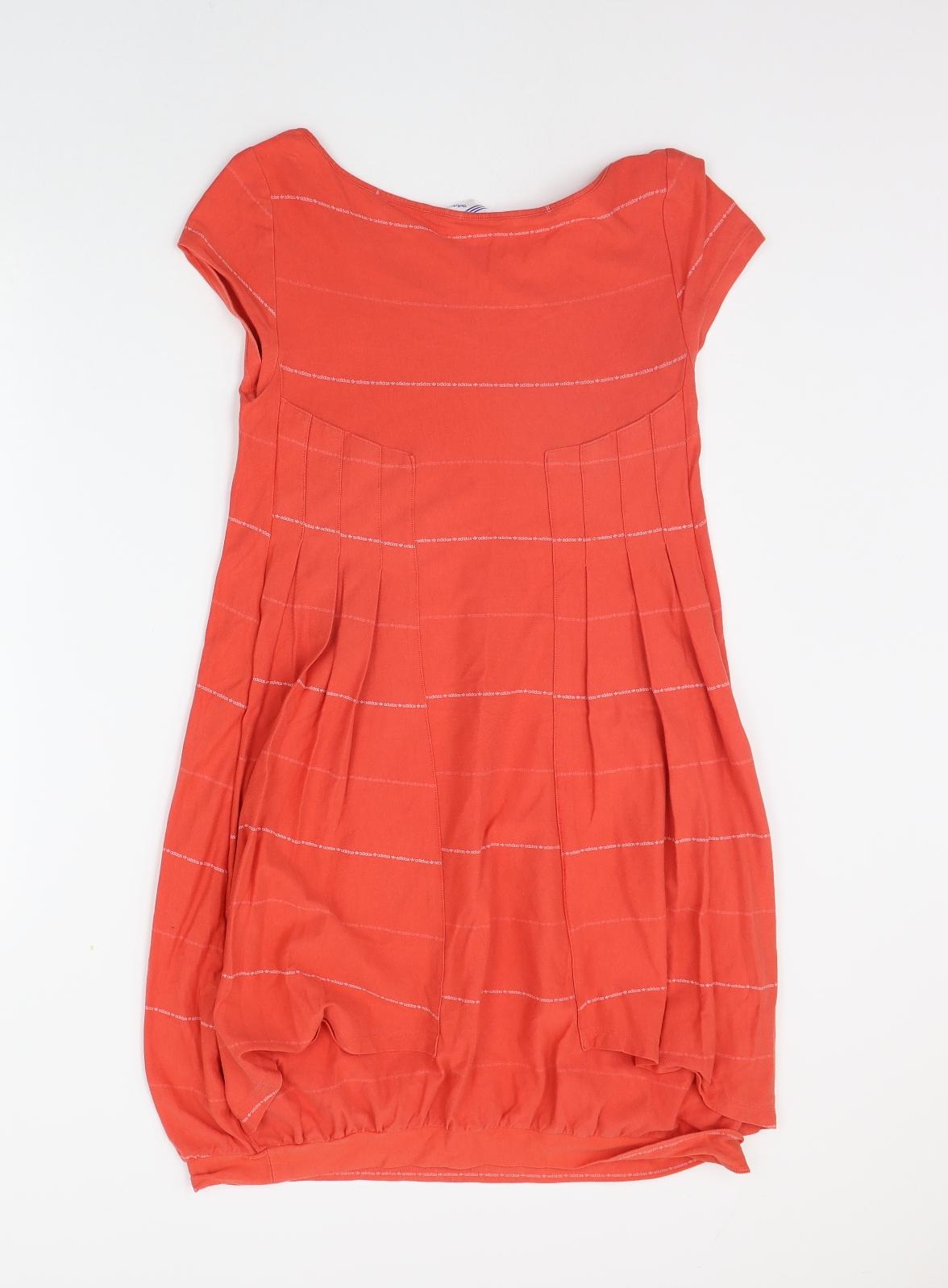 adidas Womens Orange Floral  Fit & Flare  Size 10