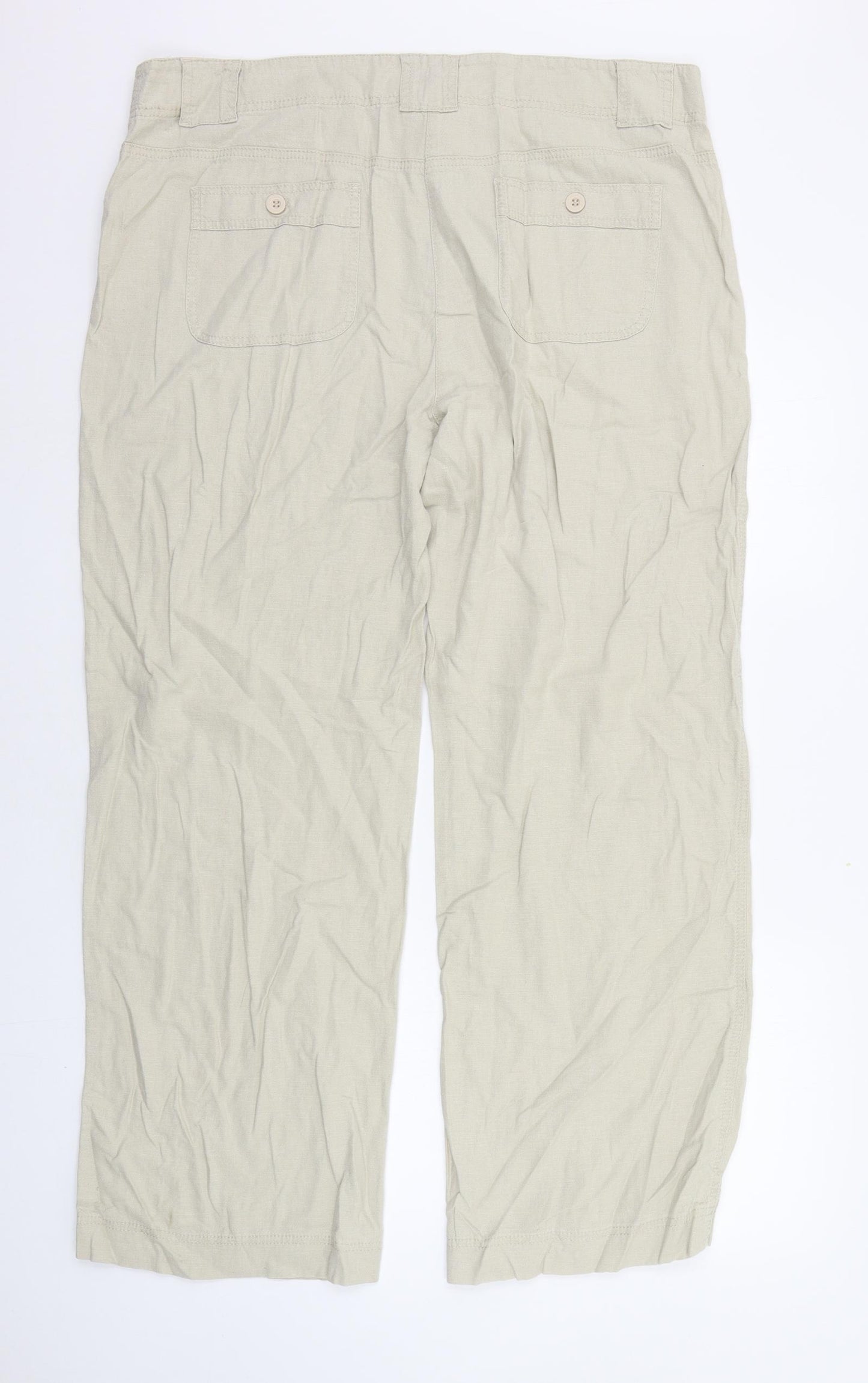 Marks and Spencer Womens Beige   Trousers  Size 18 L30 in