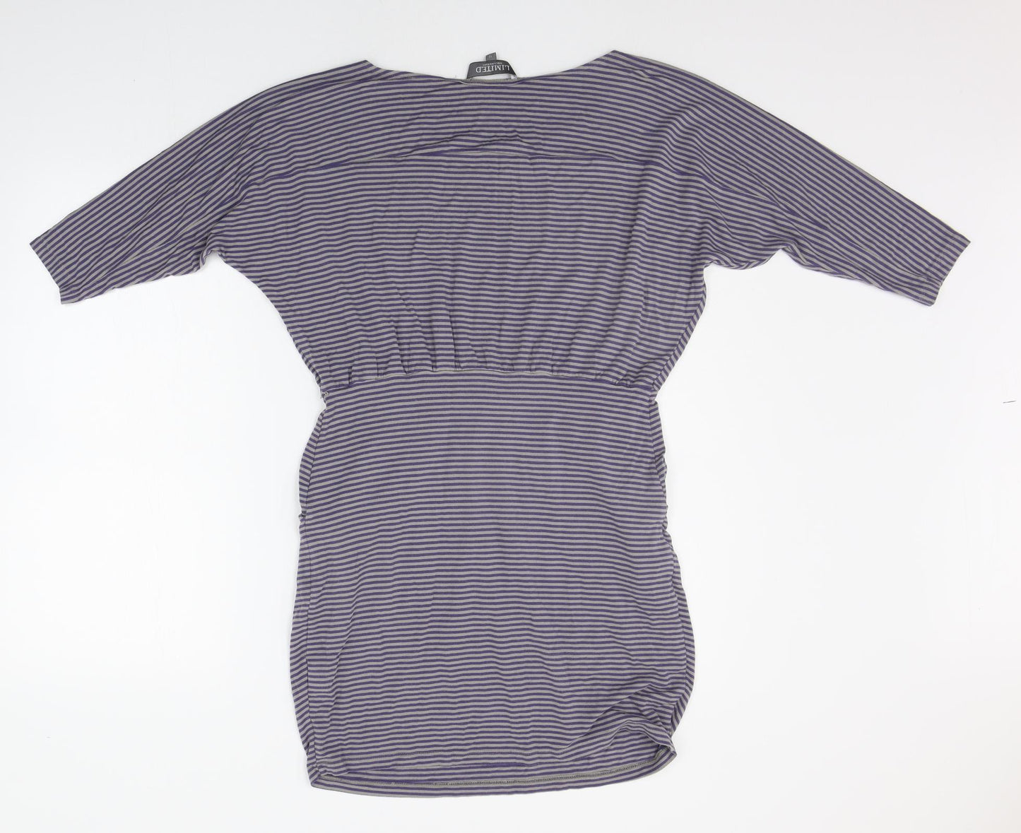 Marks and Spencer Womens Grey Striped  Fit & Flare  Size 10