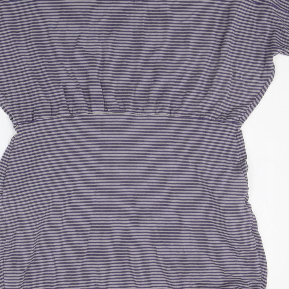 Marks and Spencer Womens Grey Striped  Fit & Flare  Size 10