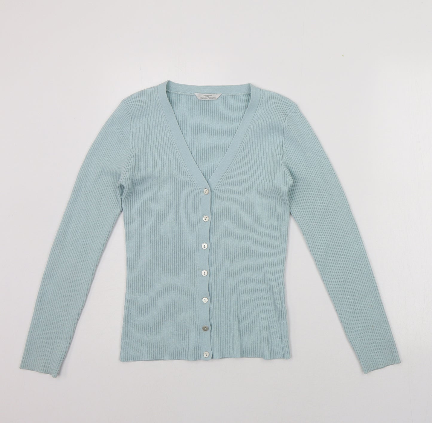 Marks and Spencer Womens Blue   Cardigan Jumper Size 10