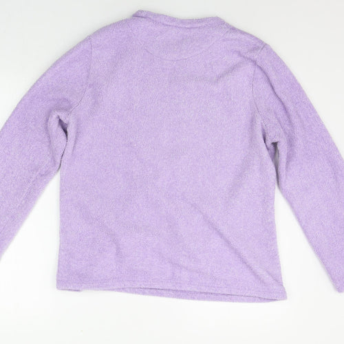 LOVE TO LOUNGE Womens Purple Solid  Top Pyjama Top Size S  - Owls