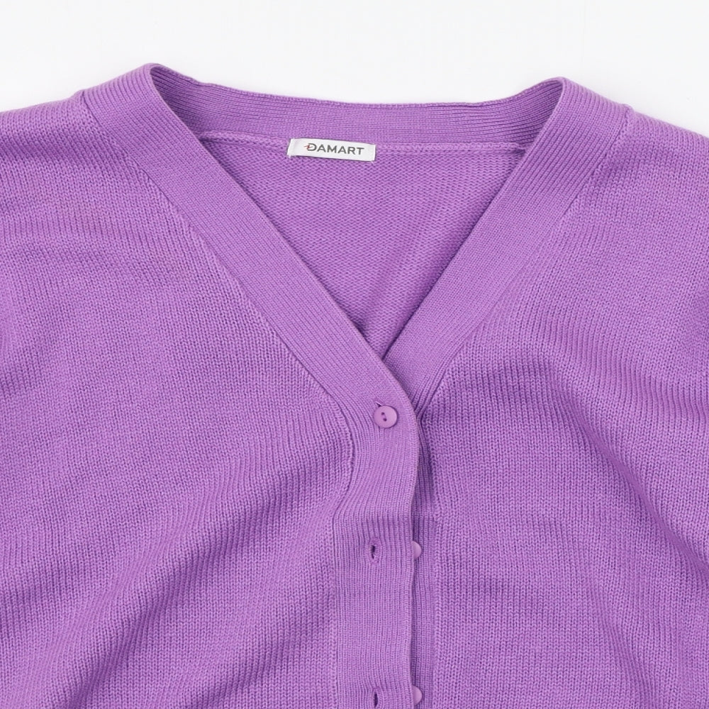 Damart Womens Purple   Cardigan Jumper Size 18