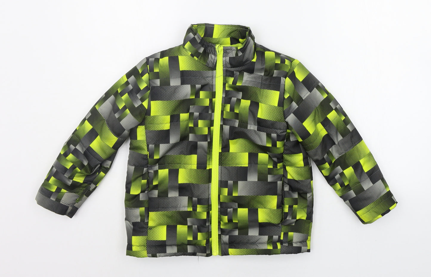 George Boys Yellow Geometric  Jacket Coat Size 3-4 Years
