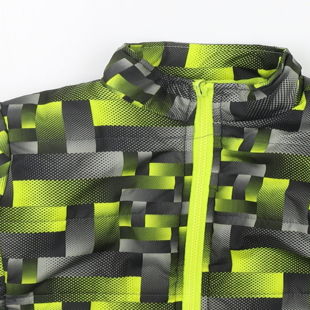 George Boys Yellow Geometric  Jacket Coat Size 3-4 Years