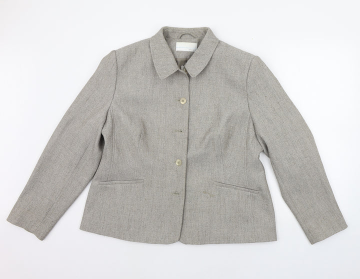 AMARANTO Womens Grey Jacket Coat Size 20