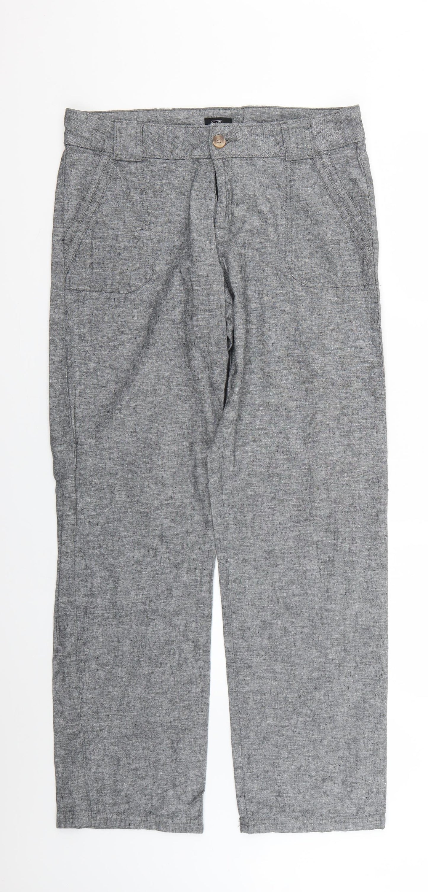 F&F Womens Grey   Trousers  Size 12 L27 in