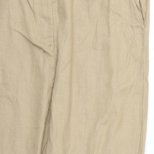Peacocks Womens Beige   Trousers  Size 18 L23 in