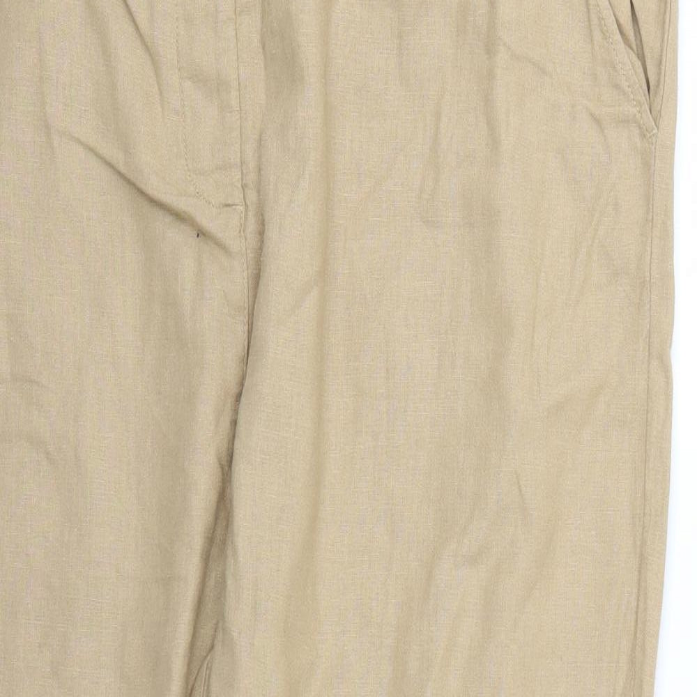 Peacocks Womens Beige   Trousers  Size 18 L23 in