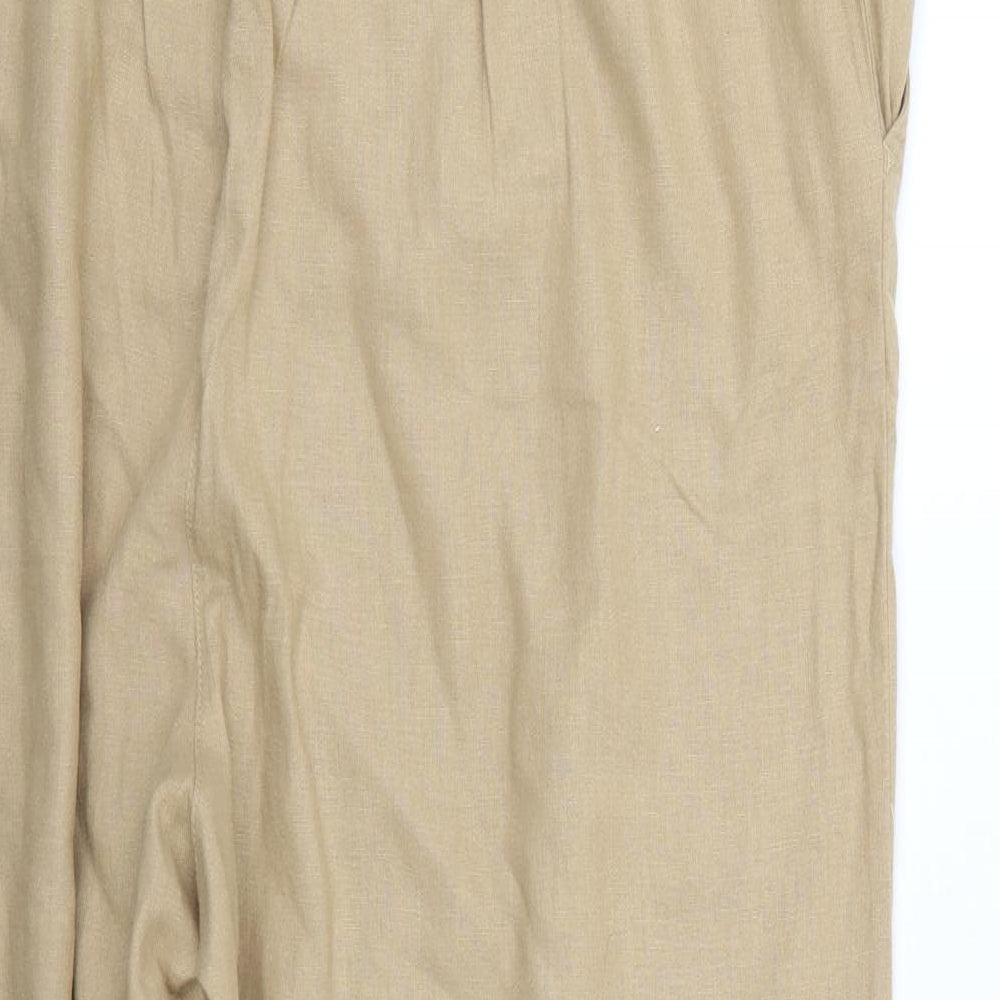 Peacocks Womens Beige   Trousers  Size 18 L23 in