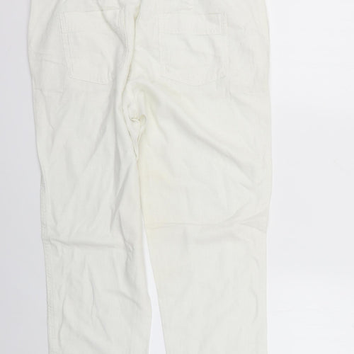 NEXT Womens White   Trousers  Size 12 L26 in