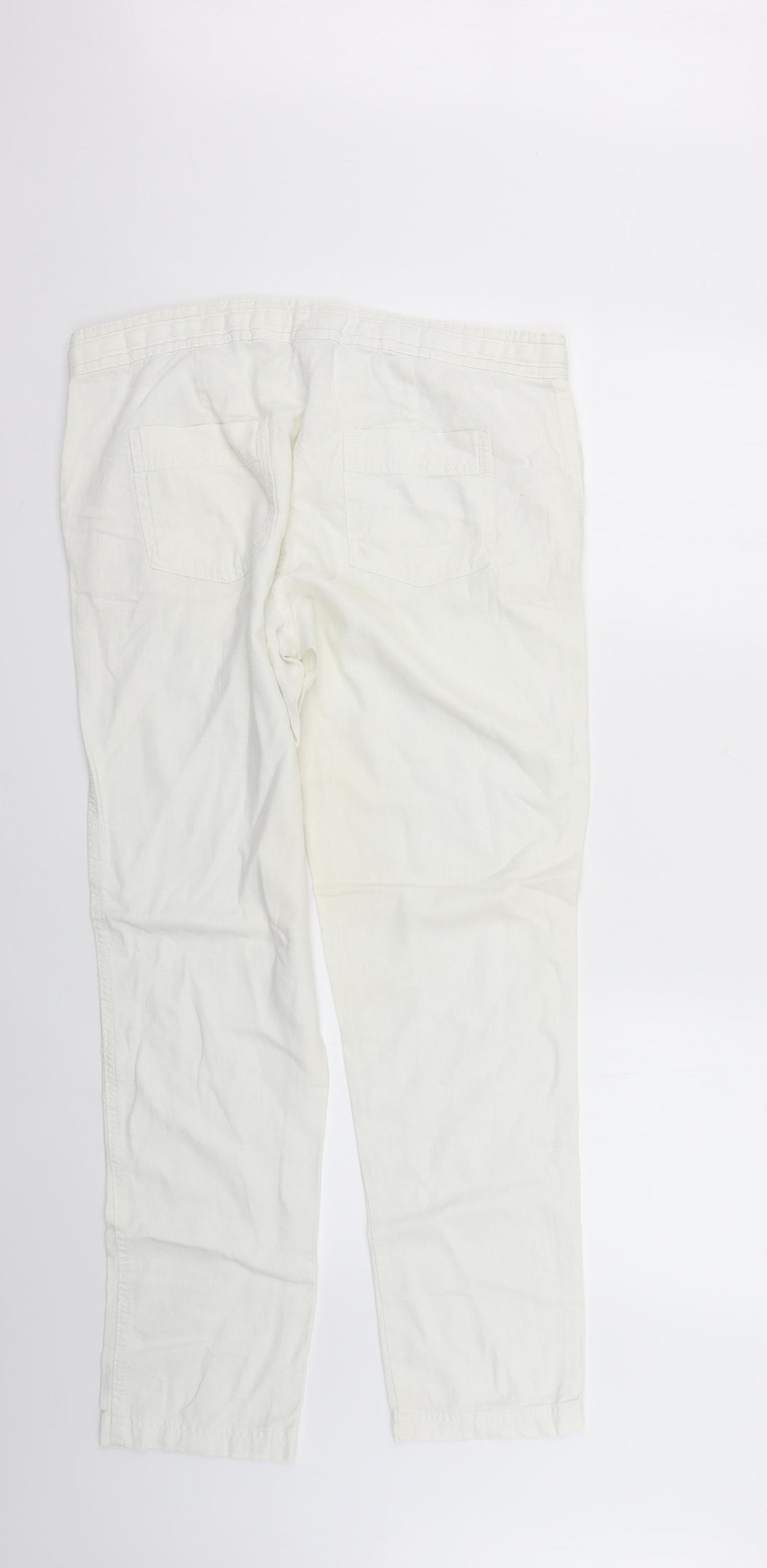 NEXT Womens White   Trousers  Size 12 L26 in