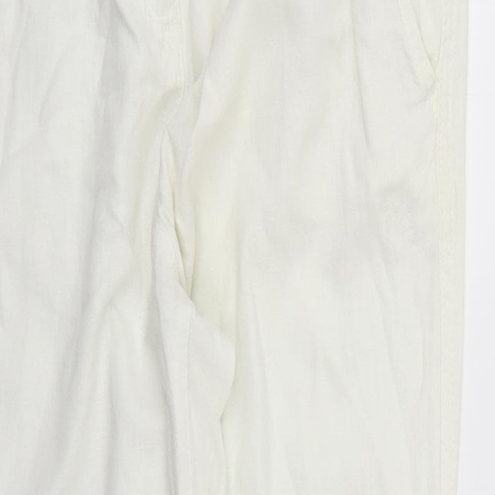 NEXT Womens White   Trousers  Size 12 L26 in