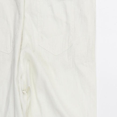 NEXT Womens White   Trousers  Size 12 L26 in