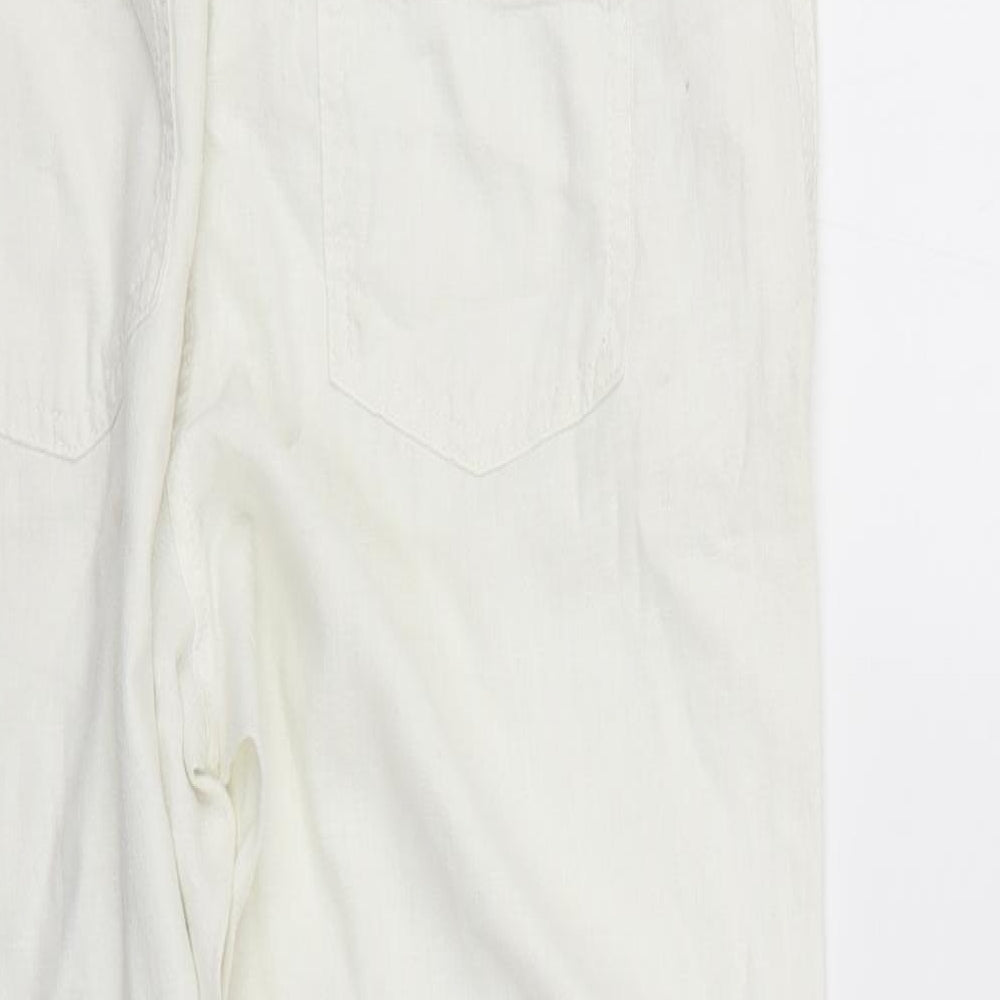 NEXT Womens White   Trousers  Size 12 L26 in