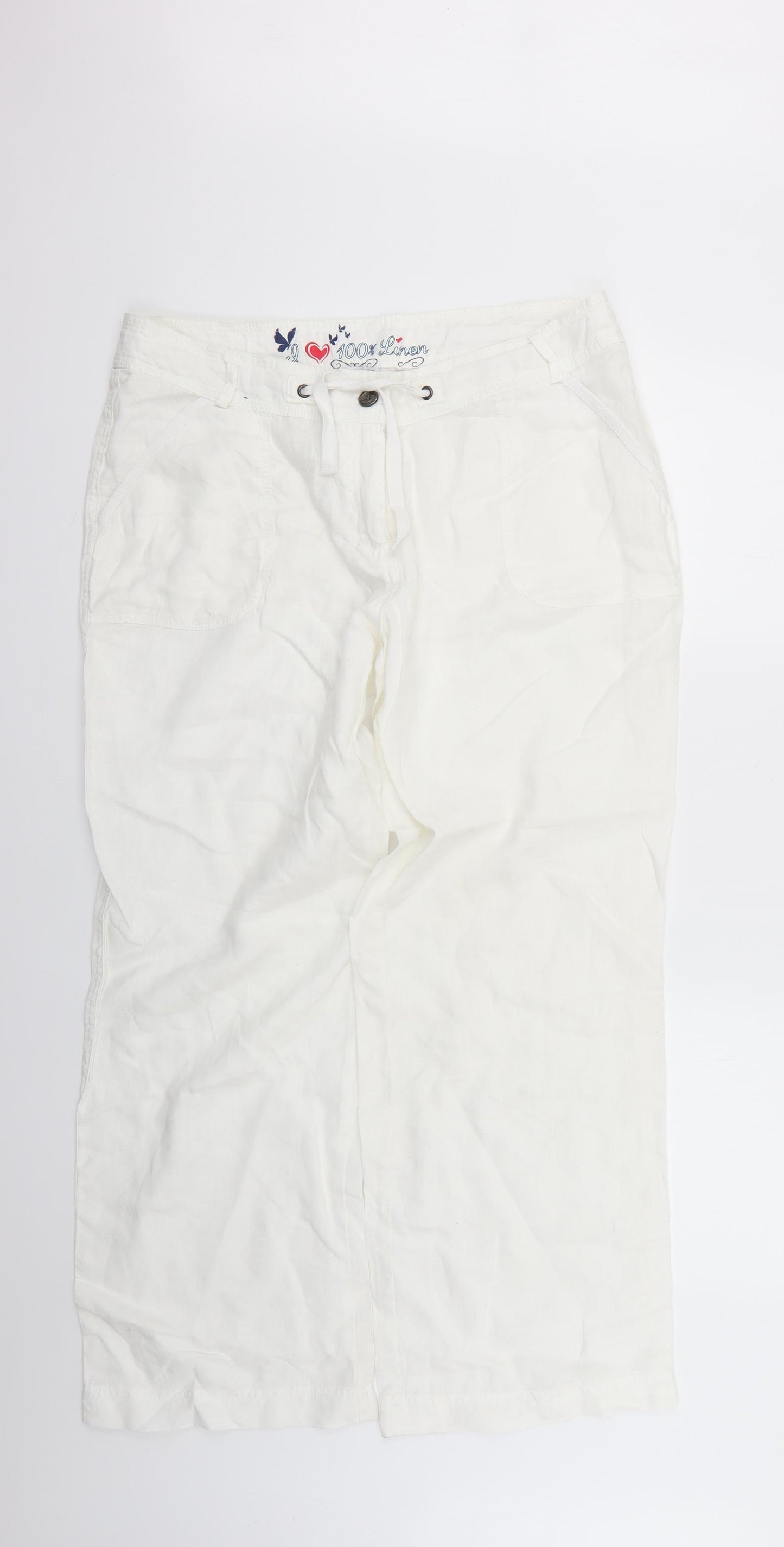 Atmosphere Womens White   Trousers  Size 14 L29 in