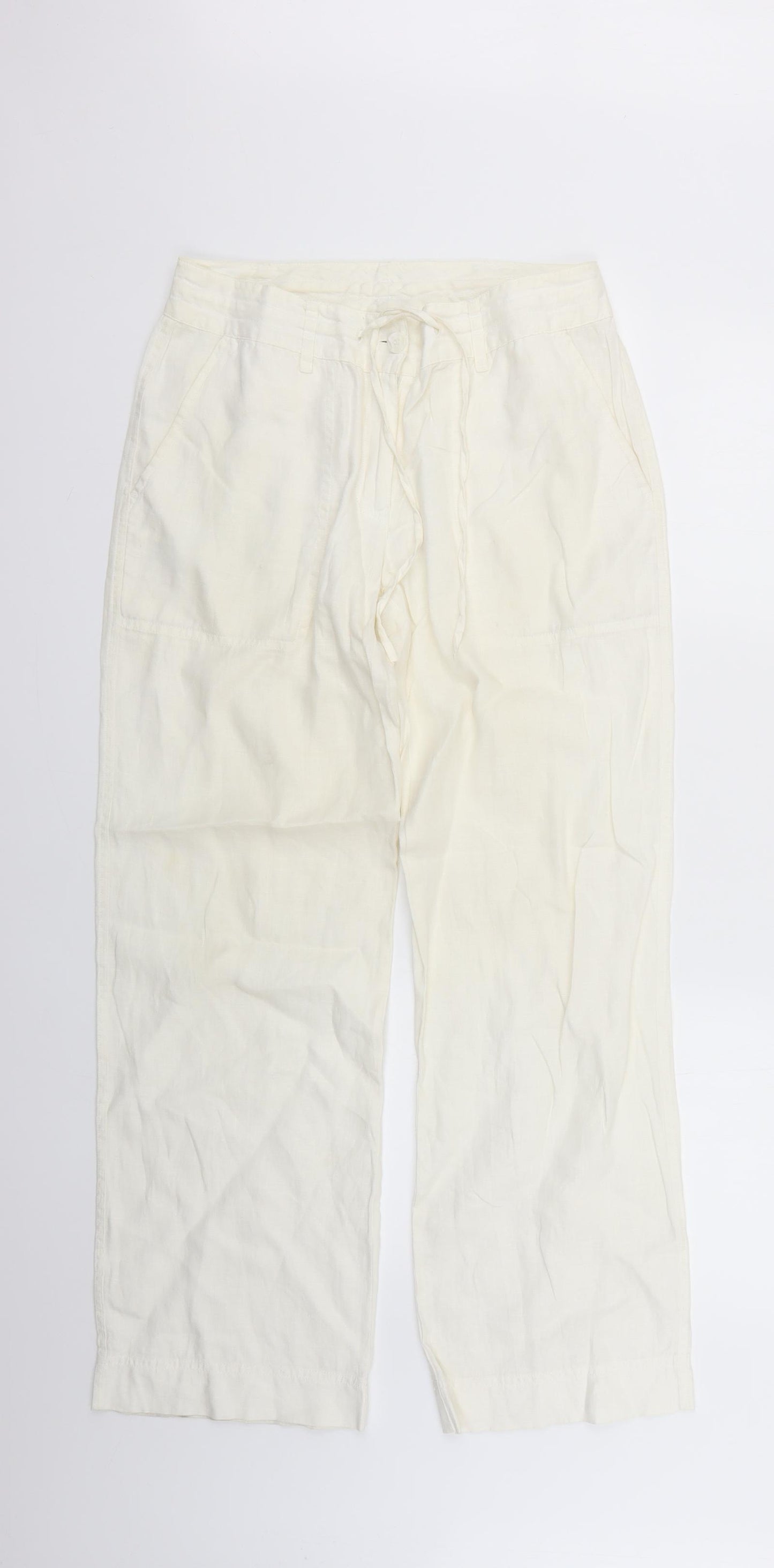 NEXT Womens White   Trousers  Size 10 L26 in