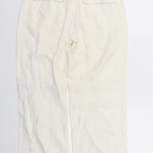 NEXT Womens White   Trousers  Size 10 L26 in