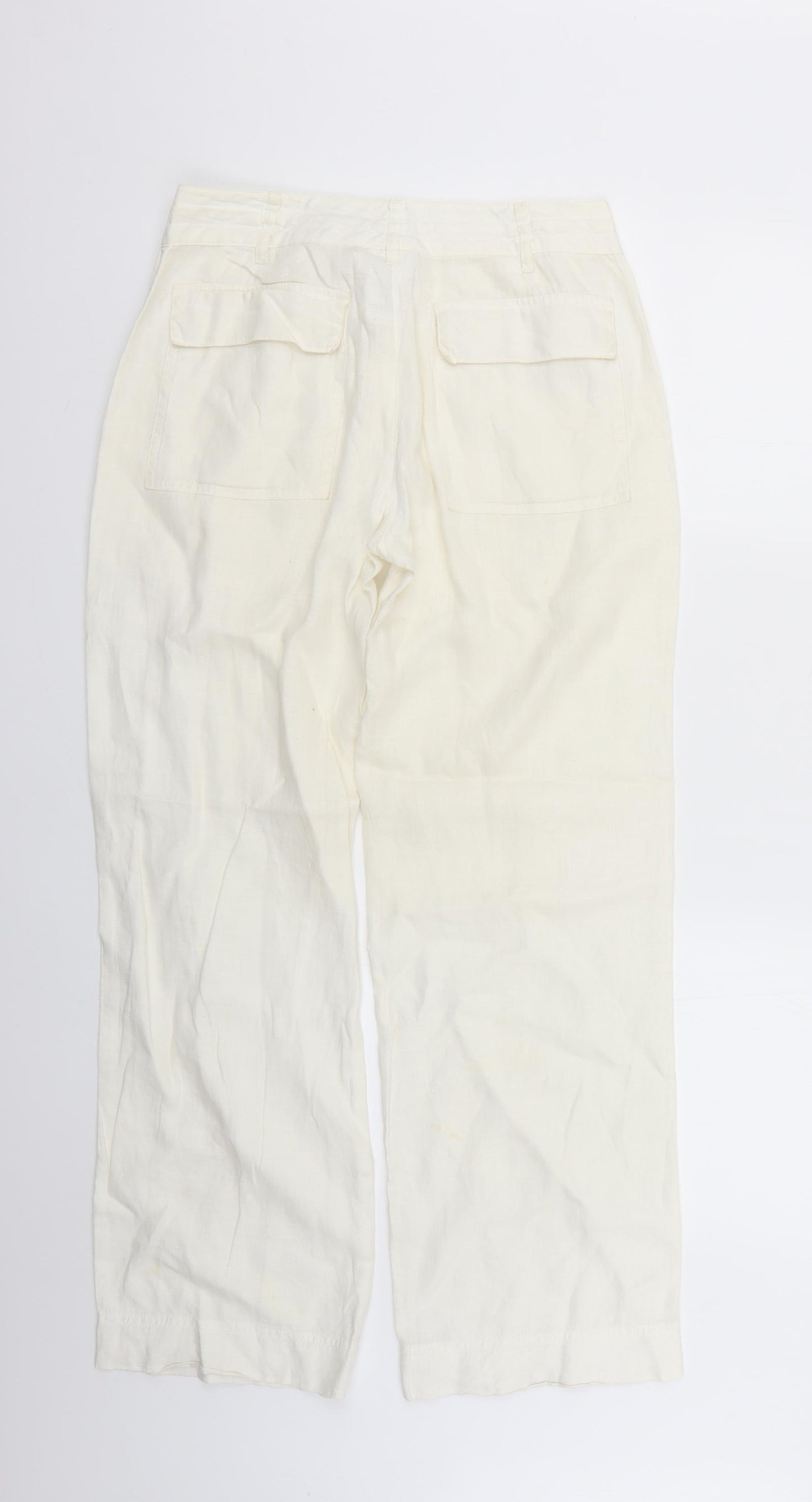 NEXT Womens White   Trousers  Size 10 L26 in
