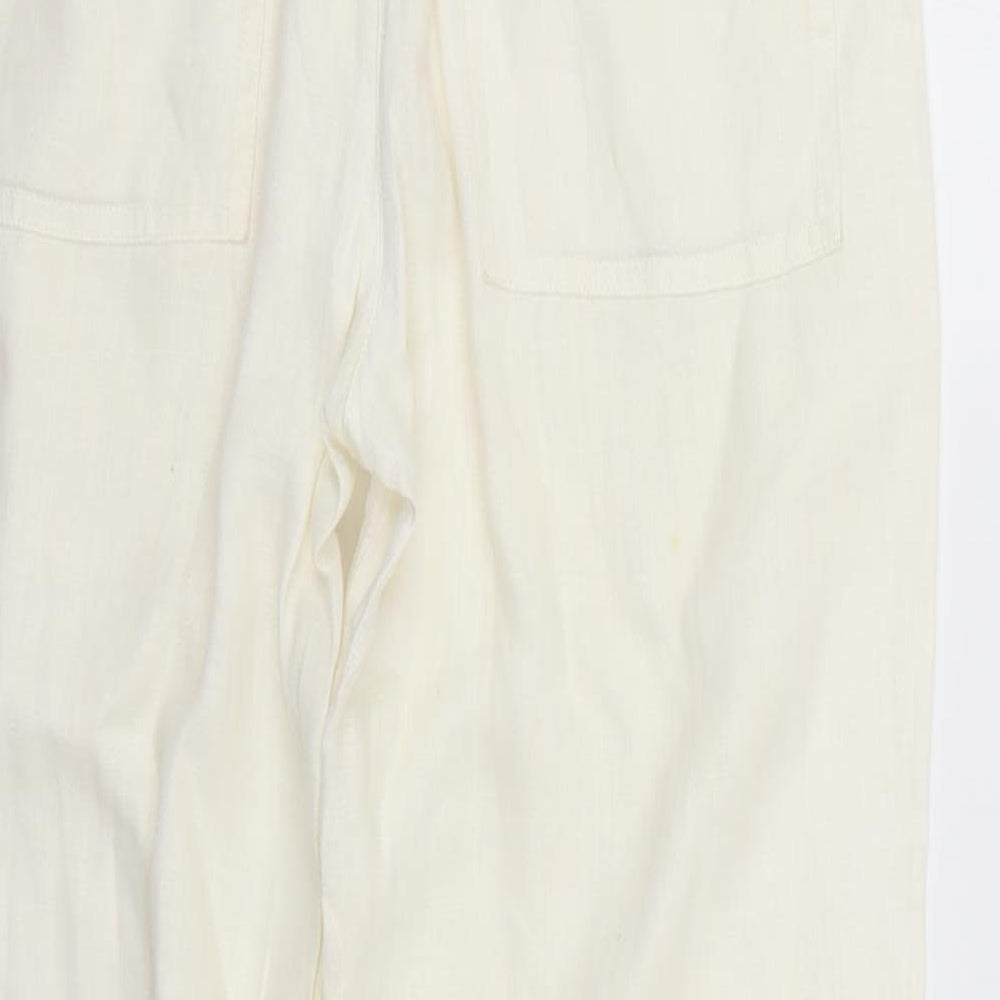 NEXT Womens White   Trousers  Size 10 L26 in