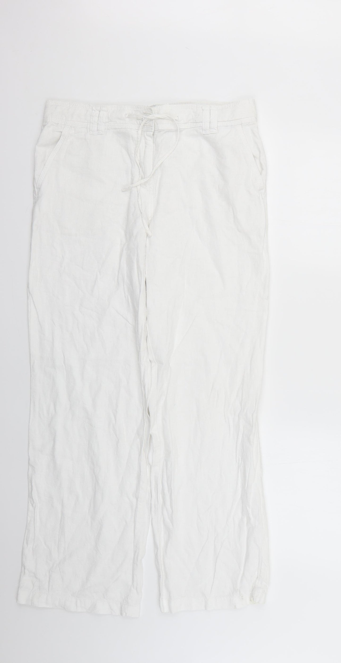 NEXT Womens White   Trousers  Size 10 L27 in