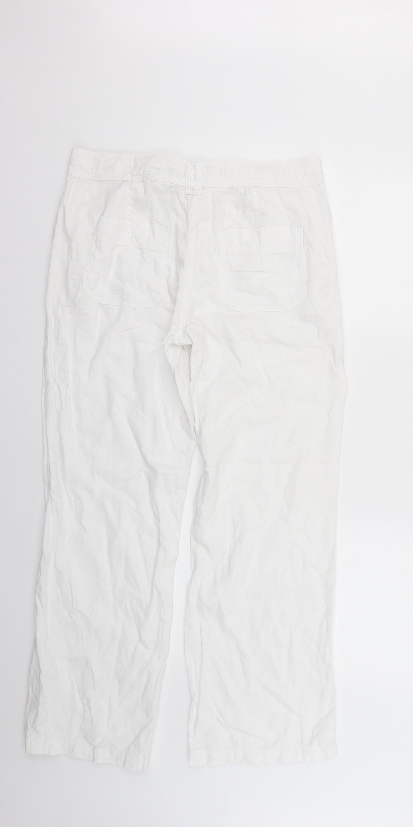 NEXT Womens White   Trousers  Size 10 L27 in