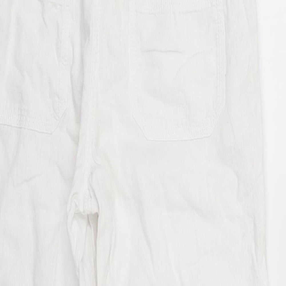 NEXT Womens White   Trousers  Size 10 L27 in