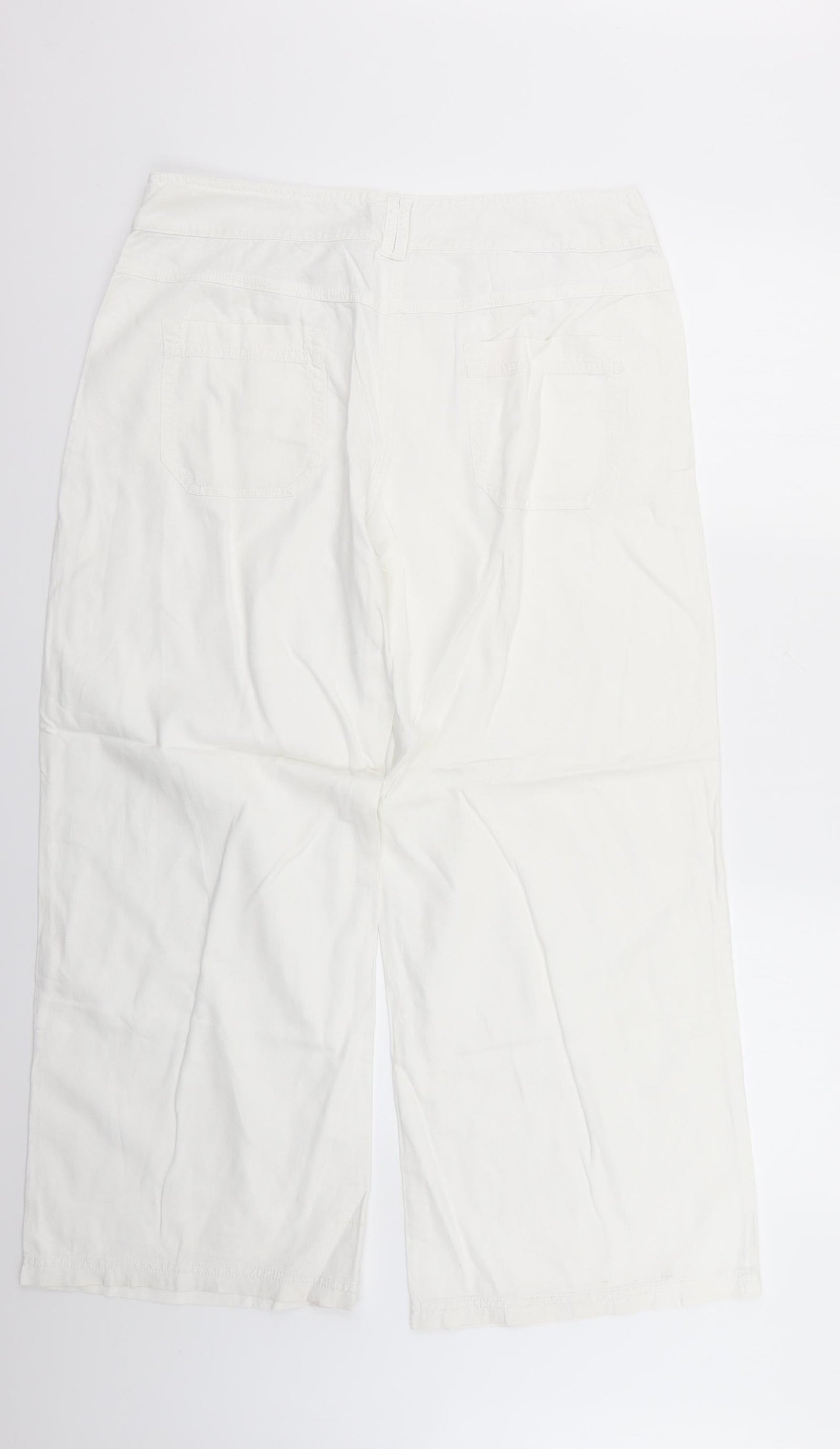 NEXT Womens White   Trousers  Size 14 L26 in