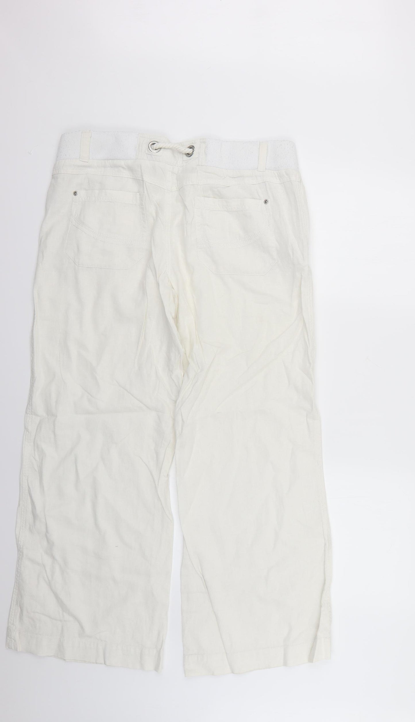 New Look Womens White   Trousers  Size 14 L26 in
