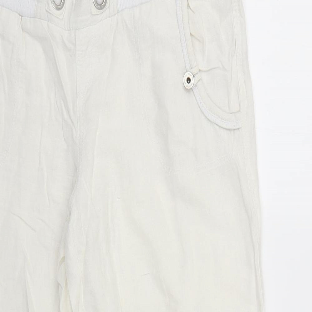 New Look Womens White   Trousers  Size 14 L26 in