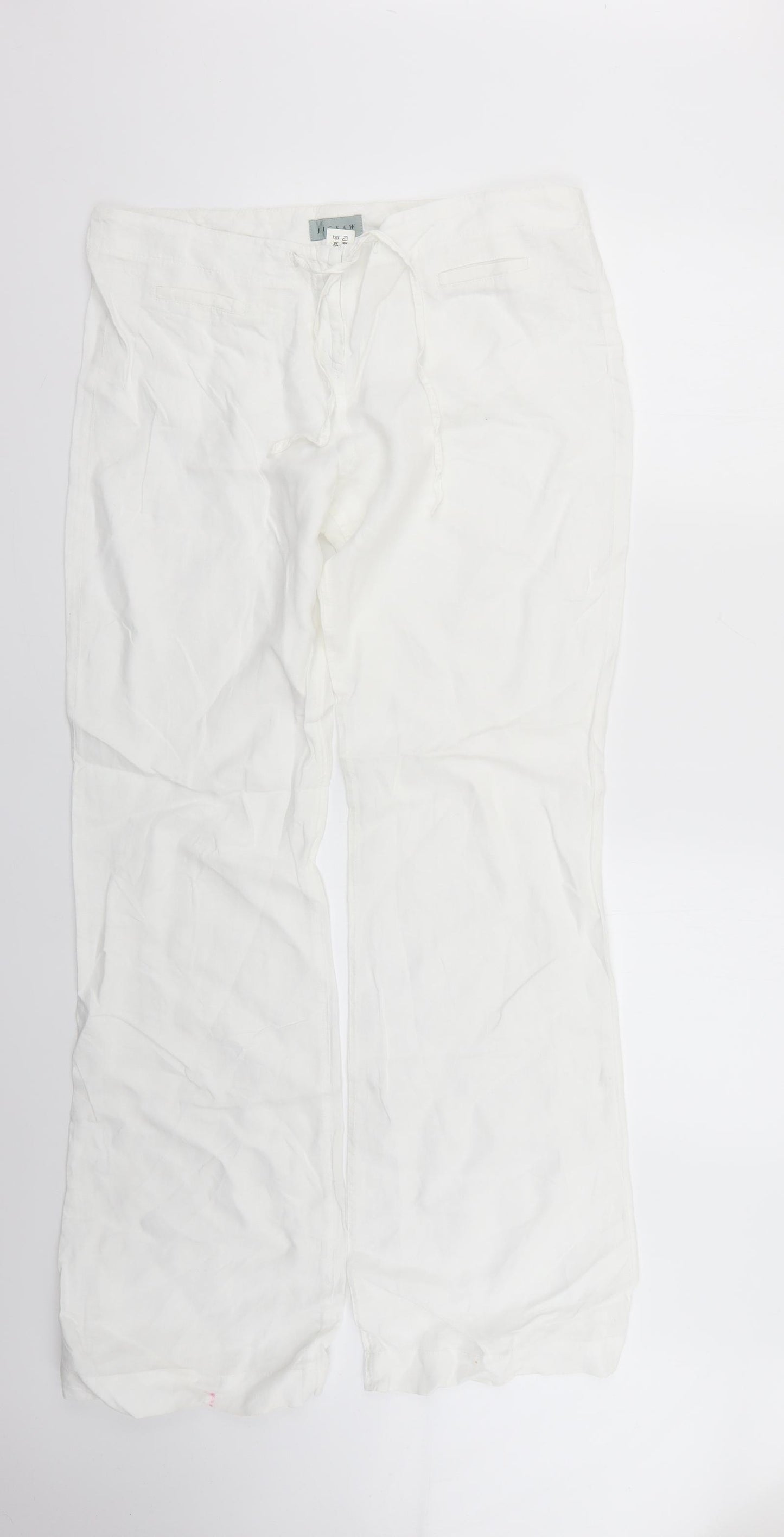 Jigsaw Womens White   Trousers  Size 14 L30 in