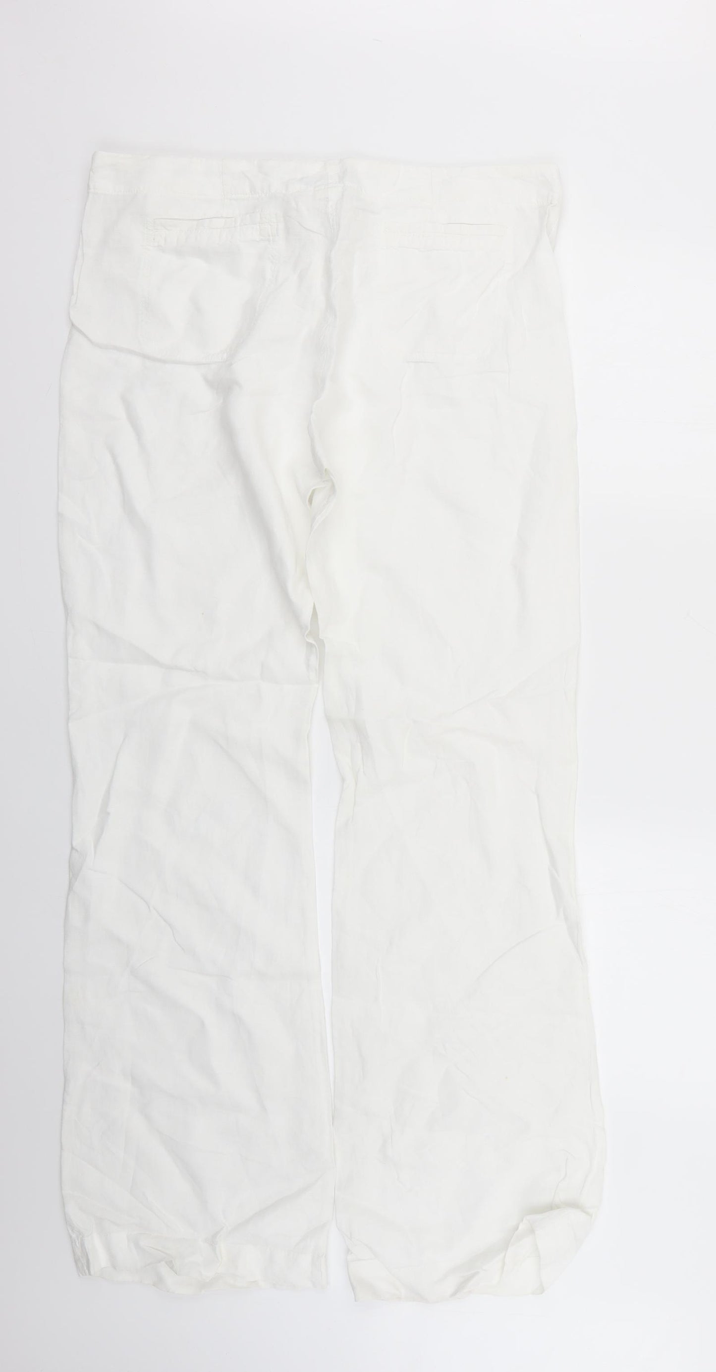 Jigsaw Womens White   Trousers  Size 14 L30 in