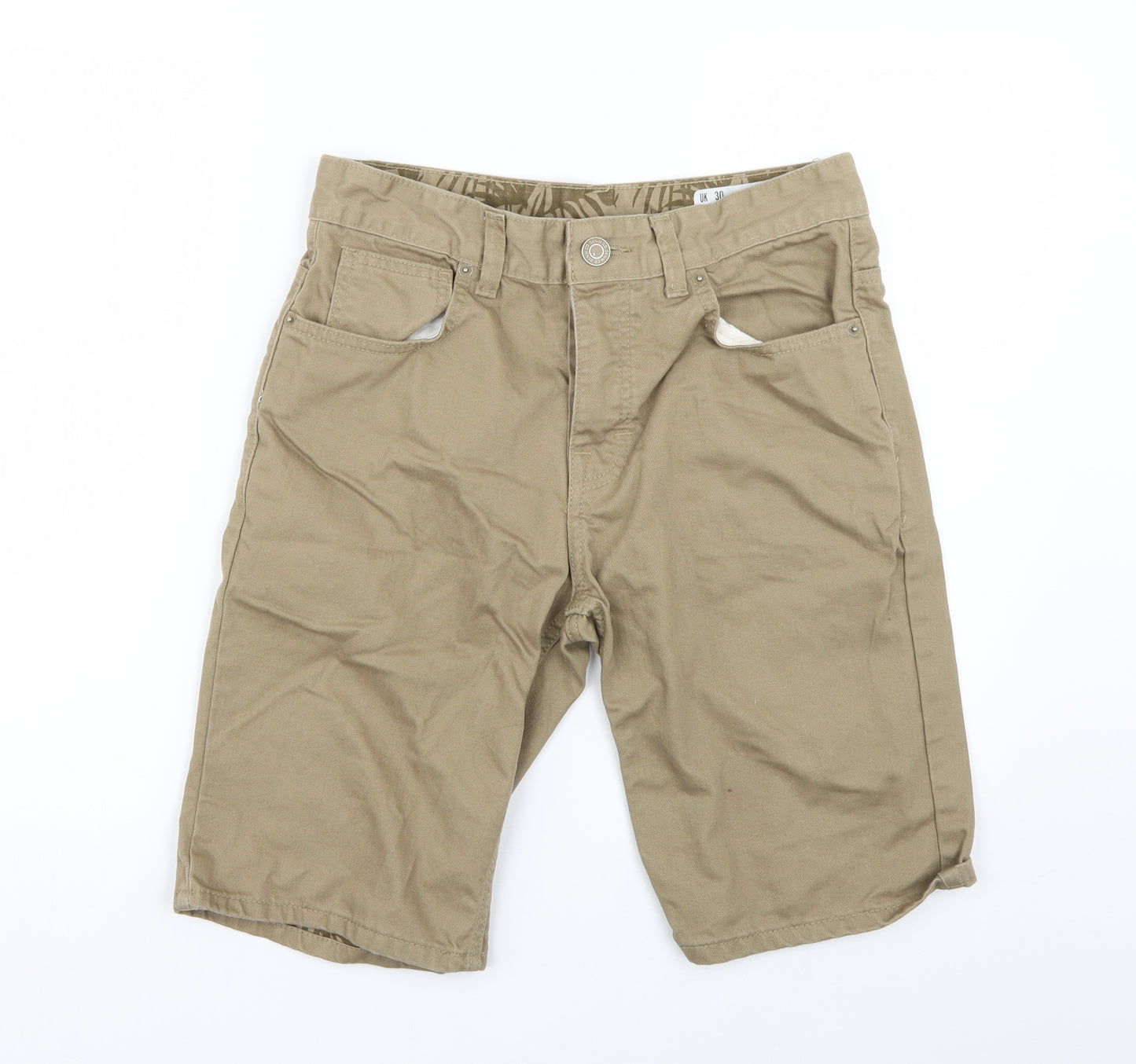 Denim & Co. Mens Brown   Chino Shorts Size 30